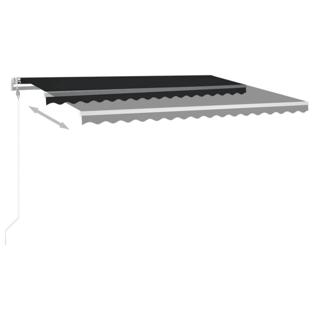 vidaXL Automatische Markise mit LED & Windsensor 400x350 cm Anthrazit