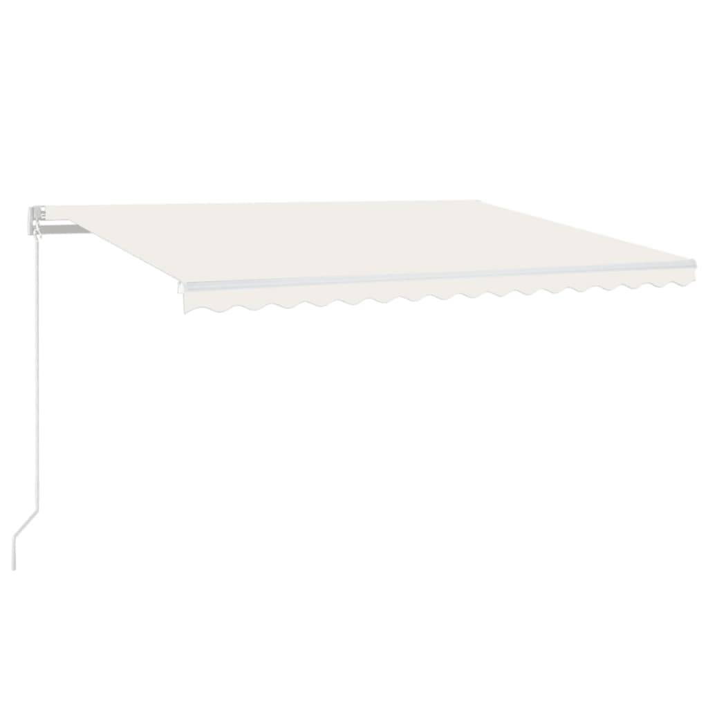 vidaXL Markise Manuell Einziehbar 450x350 cm Creme