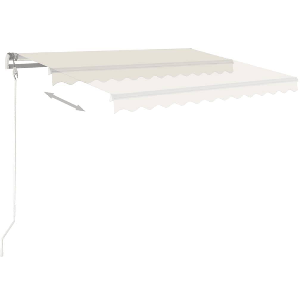 vidaXL Markise Manuell Einziehbar 450x350 cm Creme