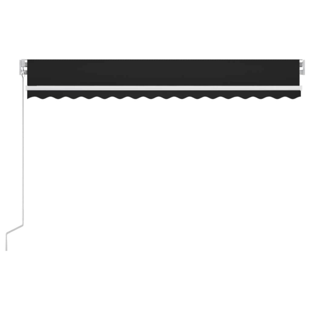 vidaXL Markise Manuell Einziehbar mit LED 450x350 cm Anthrazit