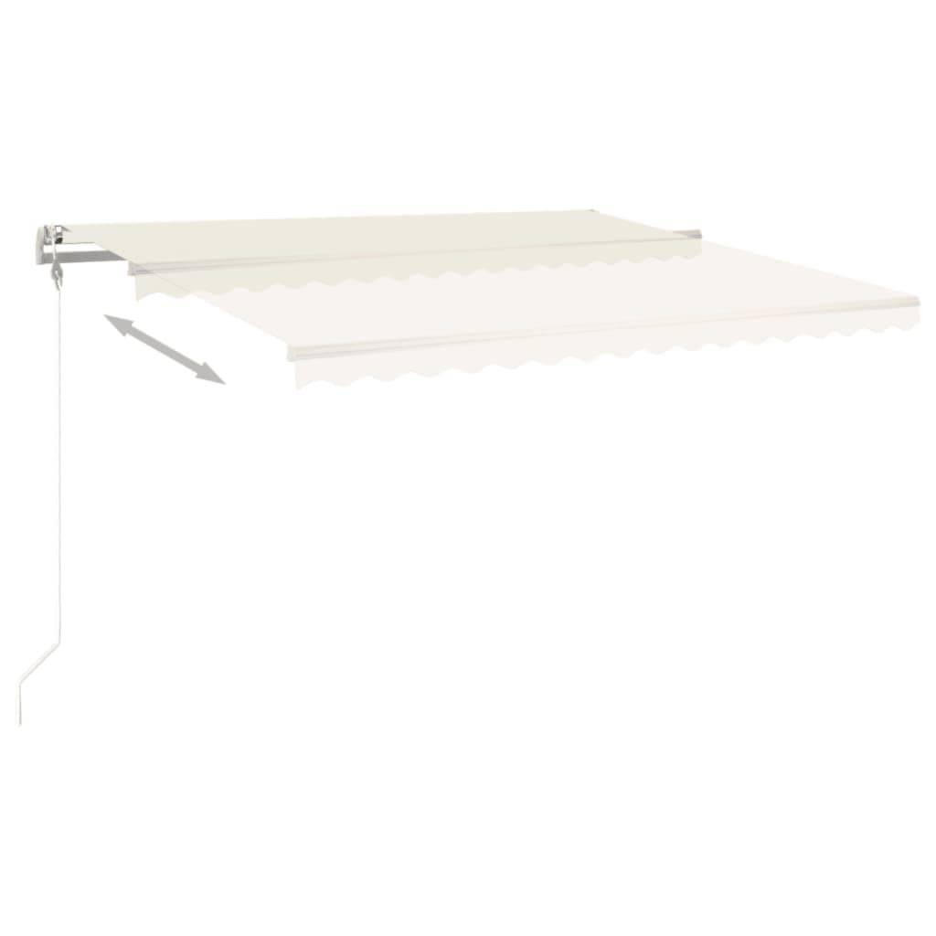 vidaXL Markise Automatisch Einziehbar 450x350 cm Creme