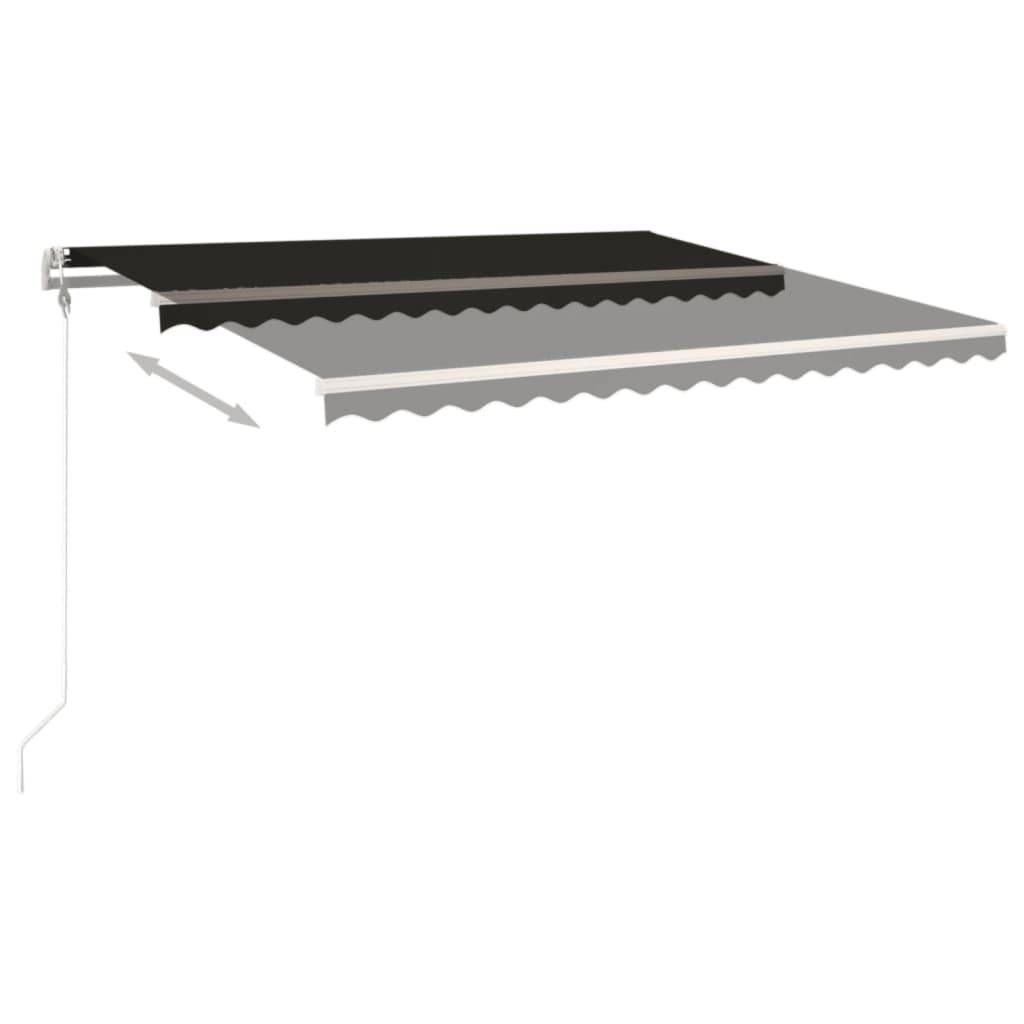 vidaXL Markise Automatisch Einziehbar 450x350 cm Anthrazit