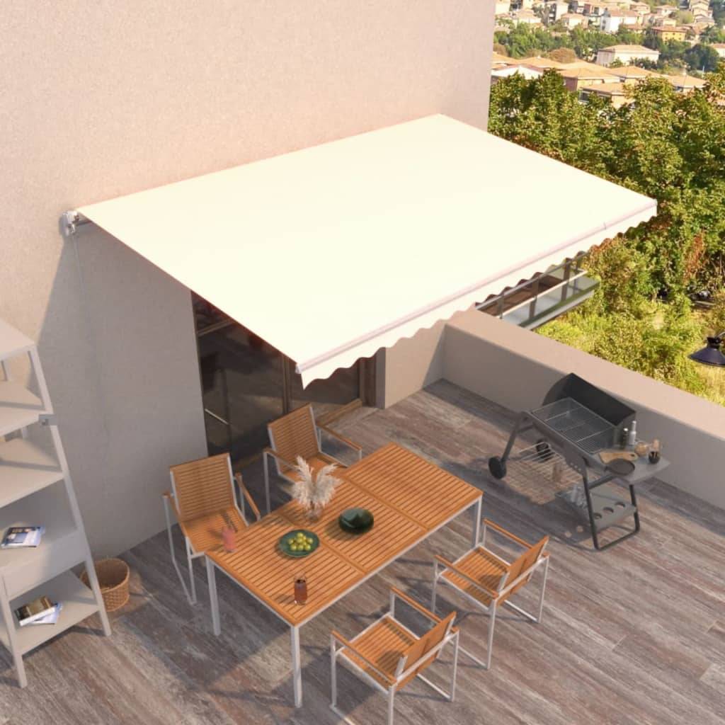 vidaXL Markise Manuell Einziehbar 500x350 cm Creme