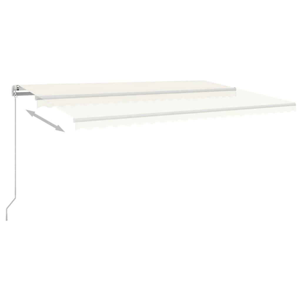 vidaXL Markise Manuell Einziehbar 500x350 cm Creme