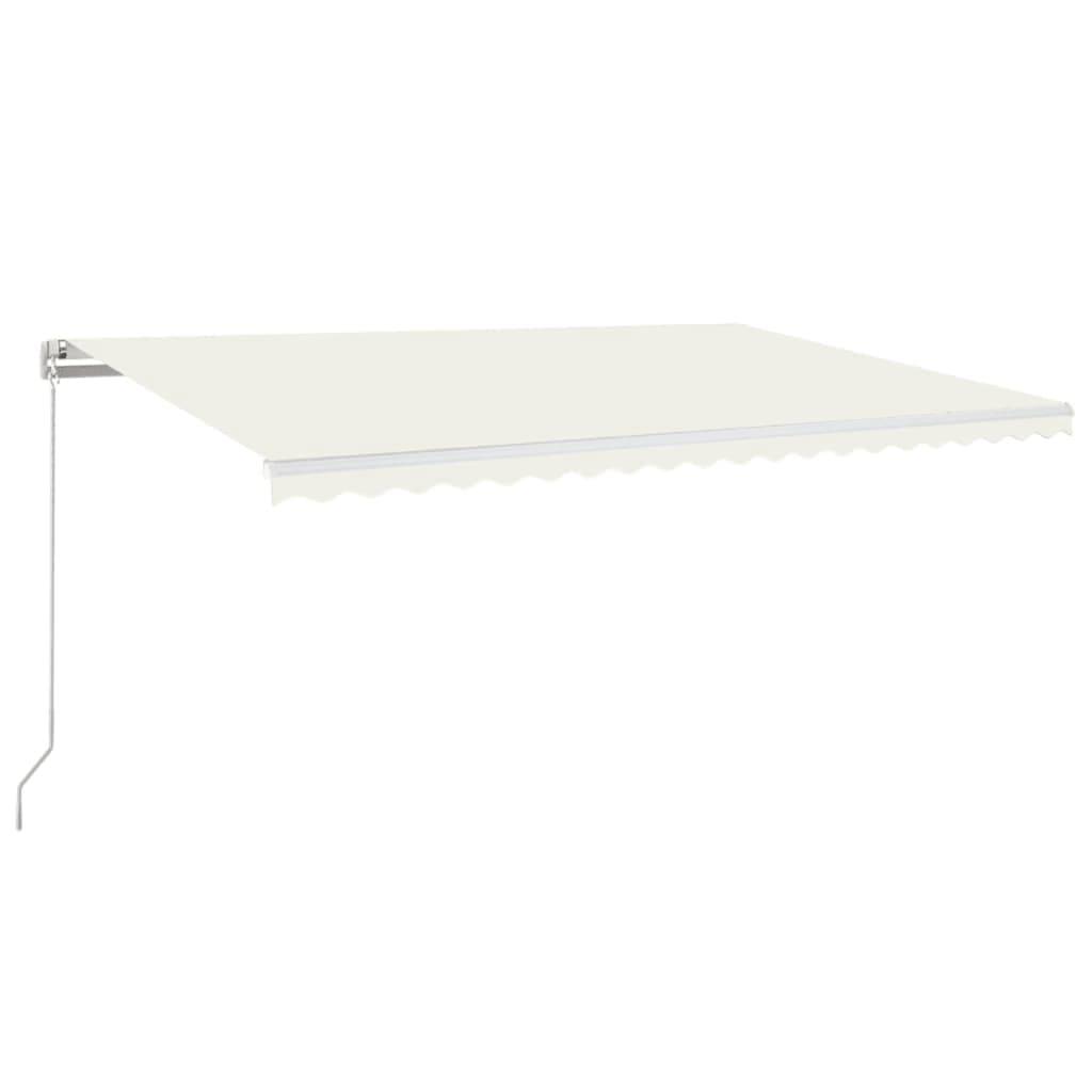 vidaXL Markise Manuell Einziehbar 500x350 cm Creme