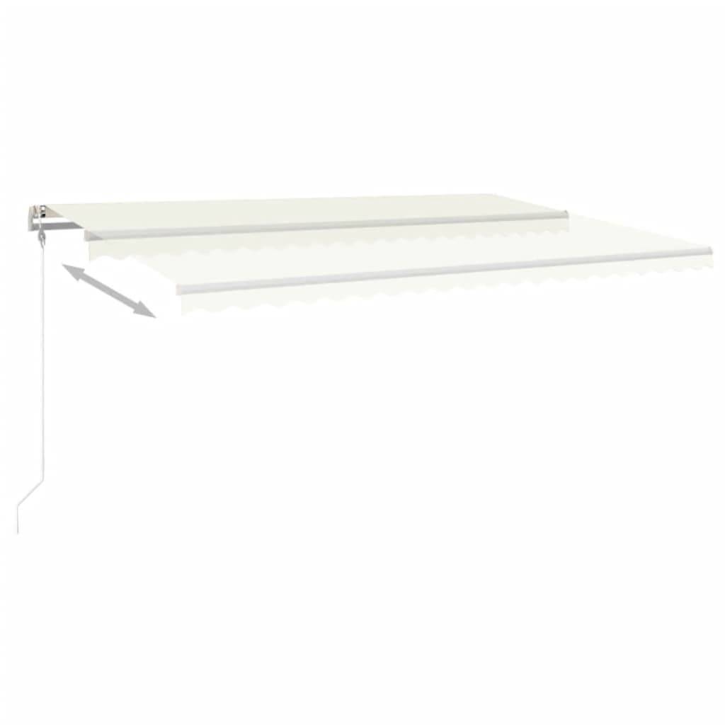 vidaXL Markise Automatisch Einziehbar 500x350 cm Creme