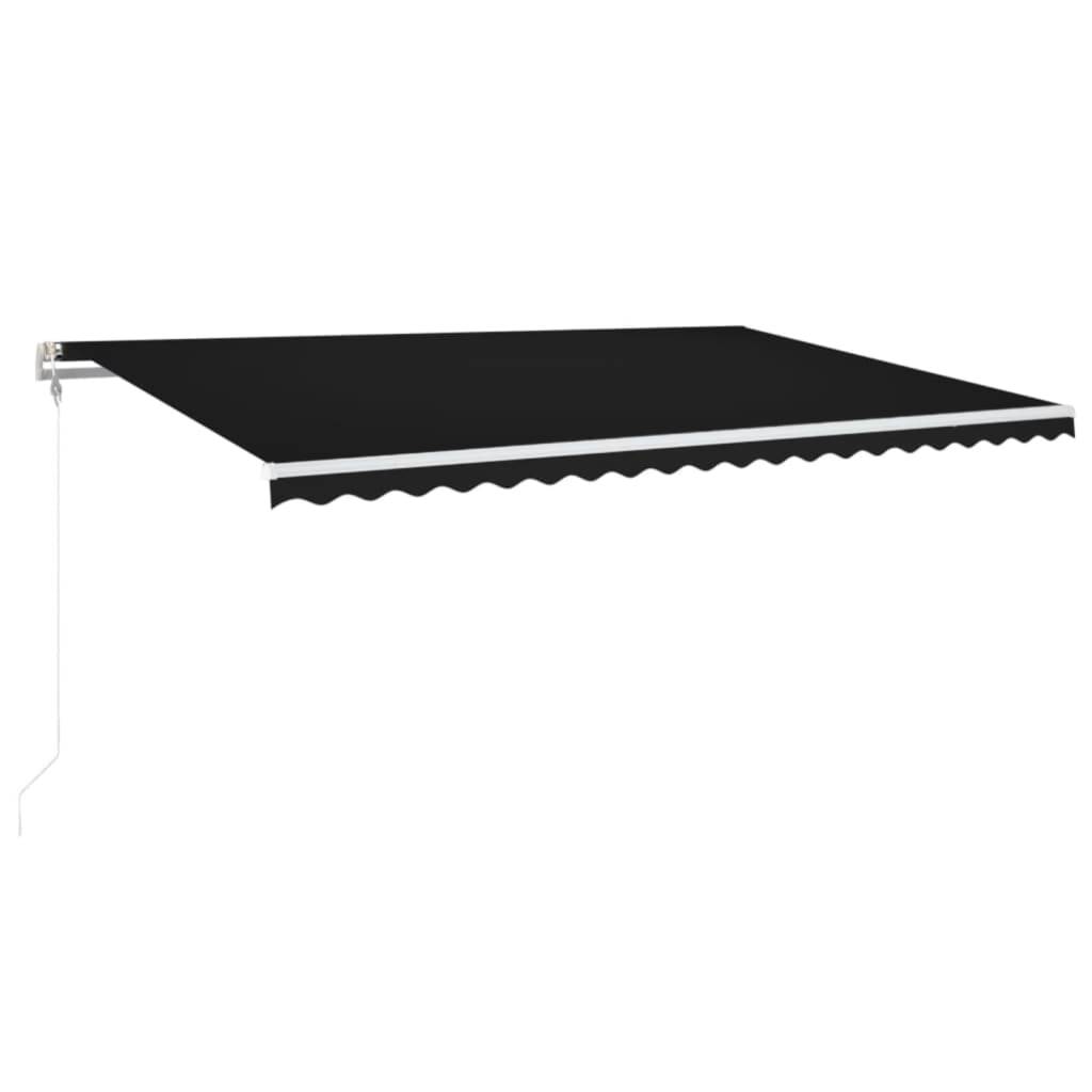 vidaXL Markise Automatisch Einziehbar 500x350 cm Anthrazit