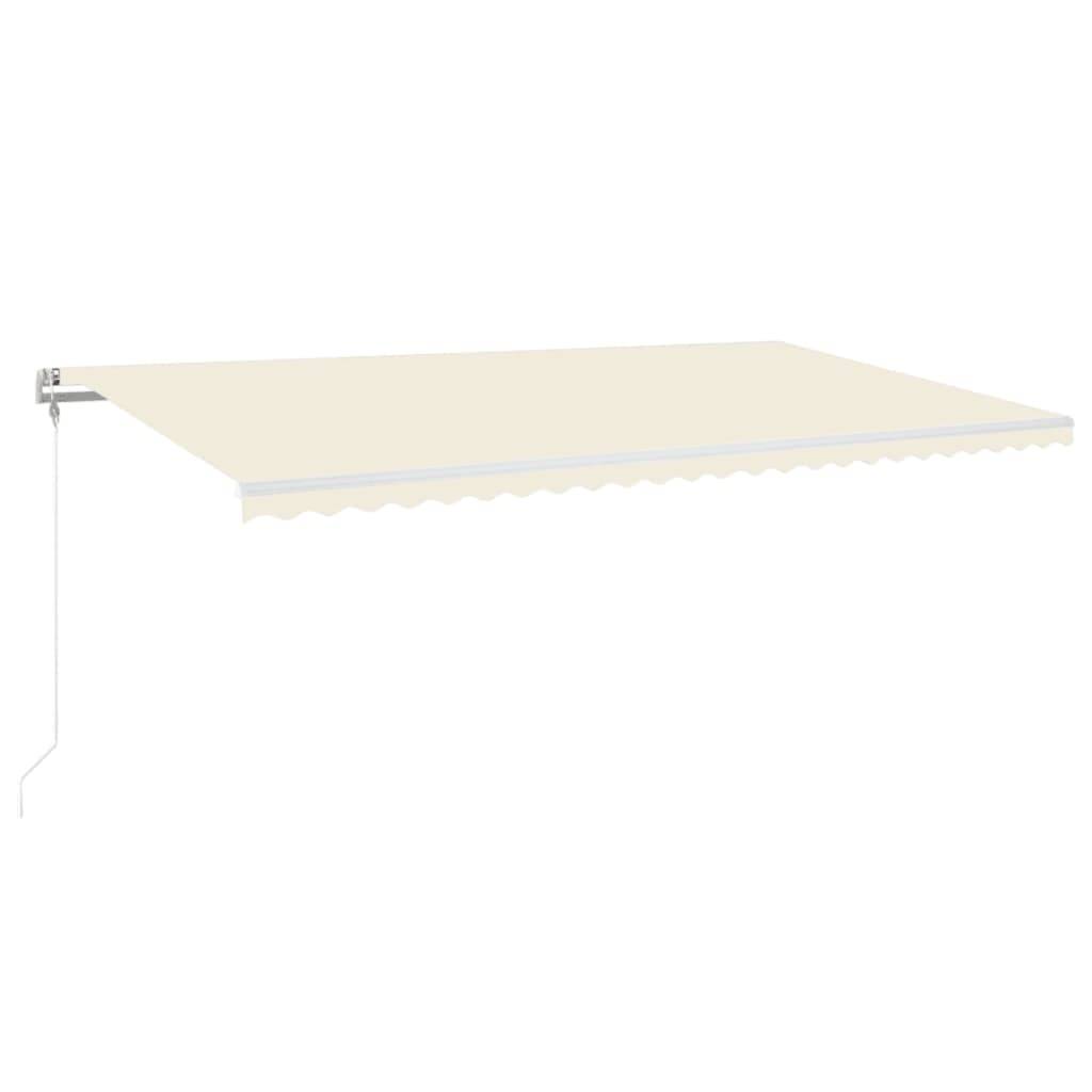 vidaXL Automatische Markise mit LED & Windsensor 600x350 cm Creme