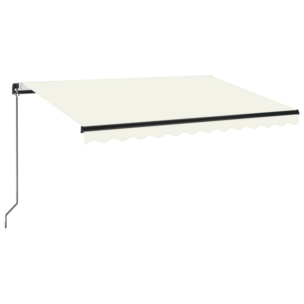 vidaXL Markise Manuell Einziehbar 350x250 cm Creme