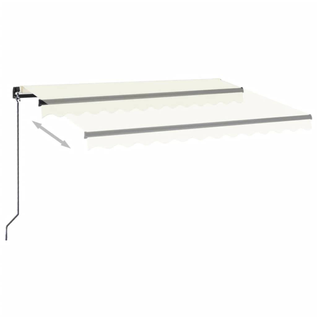 vidaXL Markise Manuell Einziehbar 350x250 cm Creme