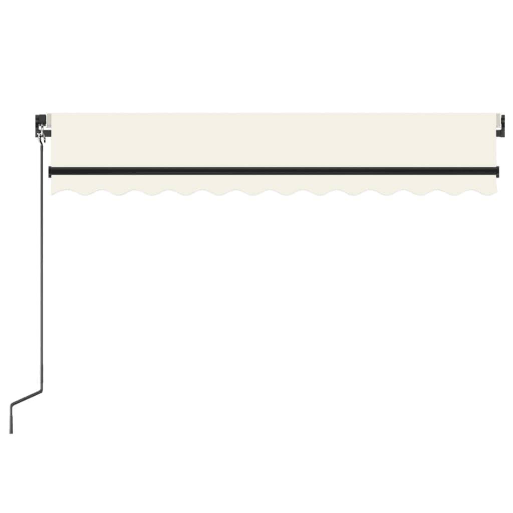 vidaXL Markise Manuell Einziehbar 350x250 cm Creme