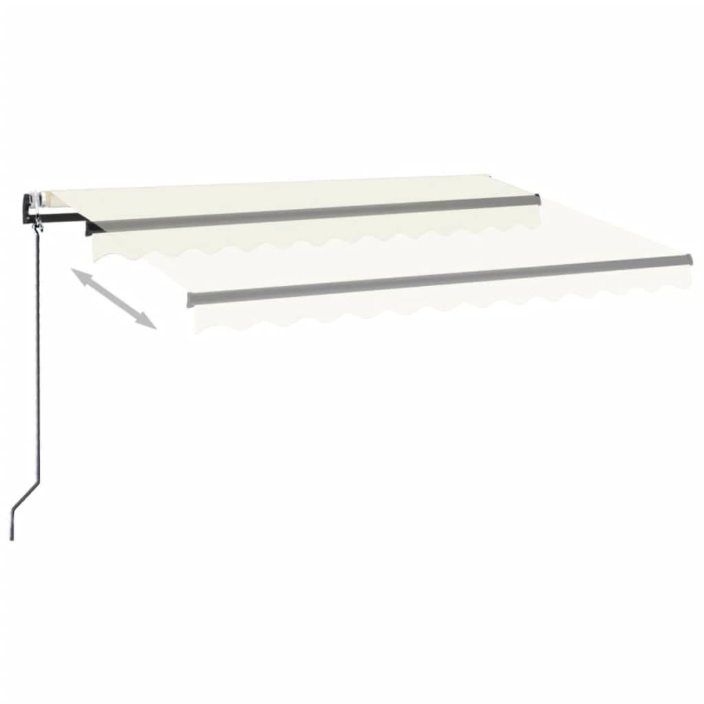 vidaXL Markise Automatisch Einziehbar 350x250 cm Creme