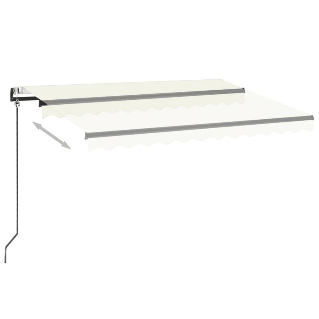 vidaXL Automatische Markise mit LED & Windsensor 350x250 cm Creme
