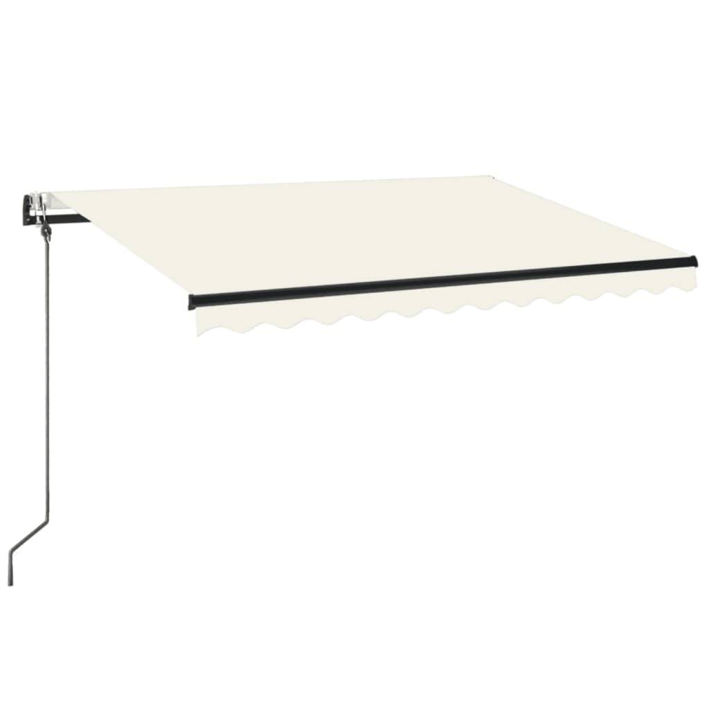 vidaXL Automatische Markise mit LED & Windsensor 350x250 cm Creme