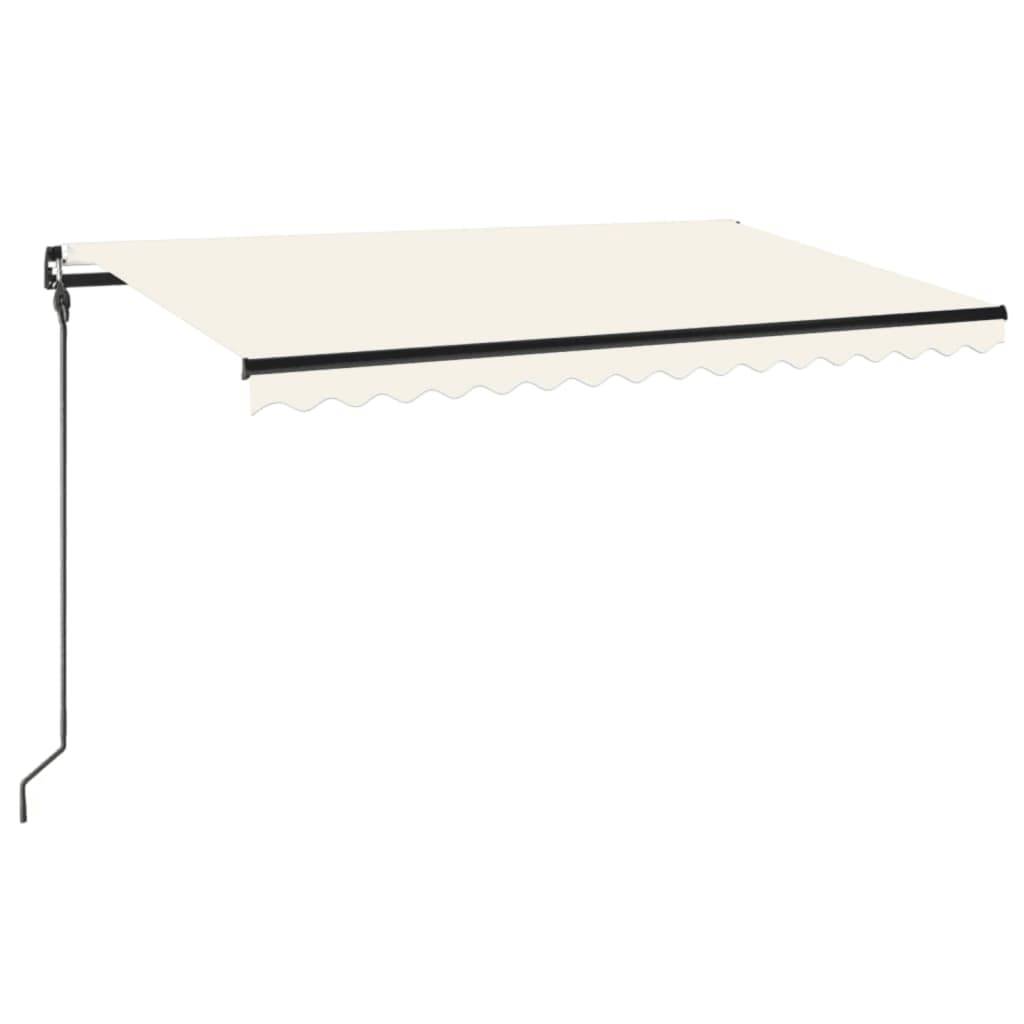 vidaXL Markise Manuell Einziehbar 450x300 cm Creme
