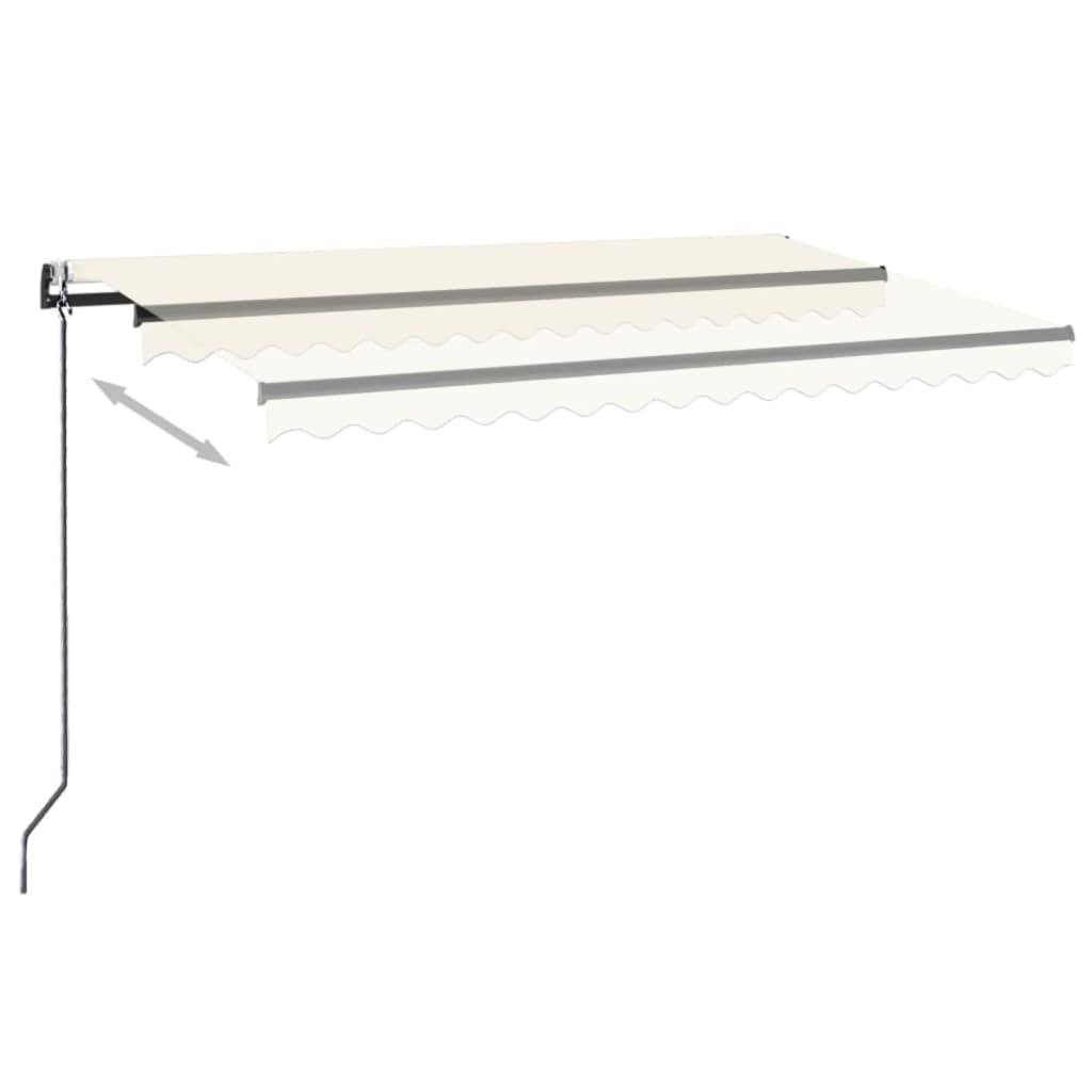 vidaXL Markise Automatisch Einziehbar 450x300 cm Creme