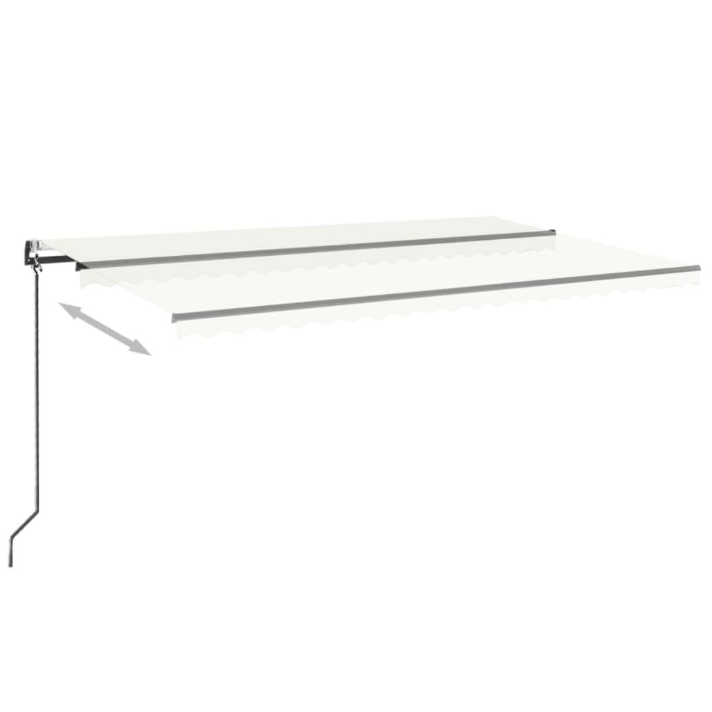 vidaXL Markise Automatisch Einziehbar 500x300 cm Creme