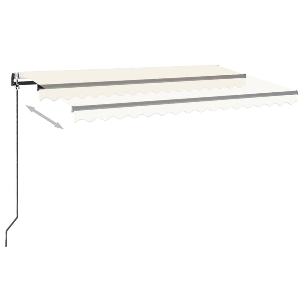 vidaXL Markise Automatisch Einziehbar 400x350 cm Creme