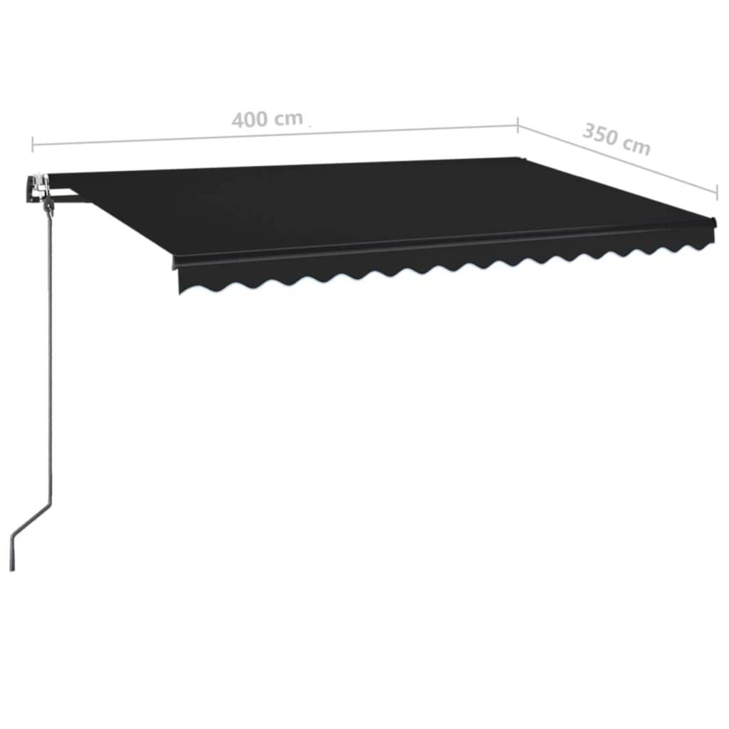 vidaXL Markise Automatisch Einziehbar 400x350 cm Anthrazit
