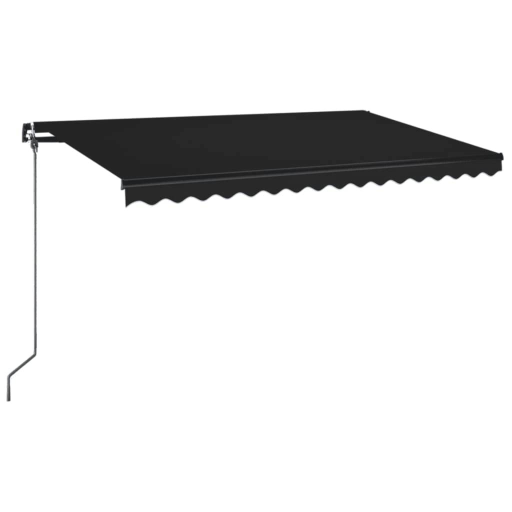 vidaXL Markise Manuell Einziehbar 450x350 cm Anthrazit