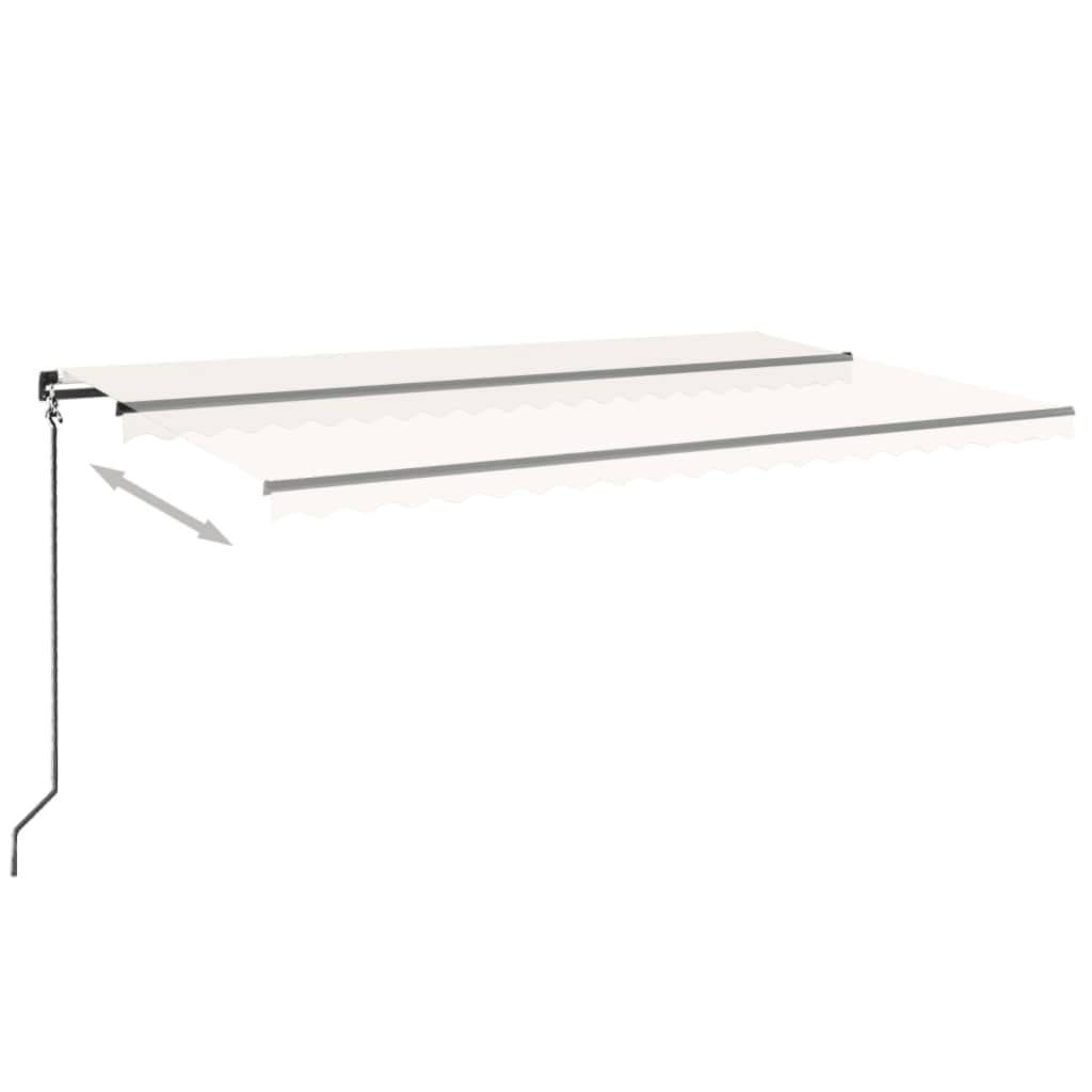 vidaXL Markise Manuell Einziehbar 500x350 cm Creme