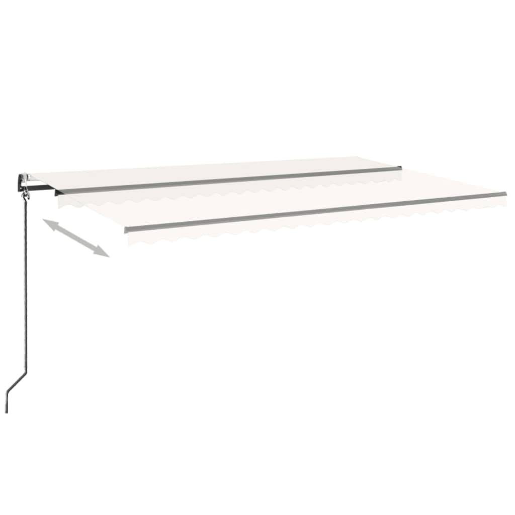 vidaXL Markise Automatisch Einziehbar 500x350 cm Creme