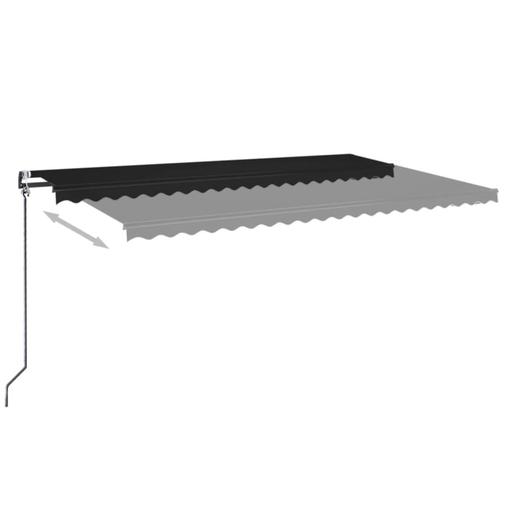 vidaXL Markise Automatisch Einziehbar 500x350 cm Anthrazit