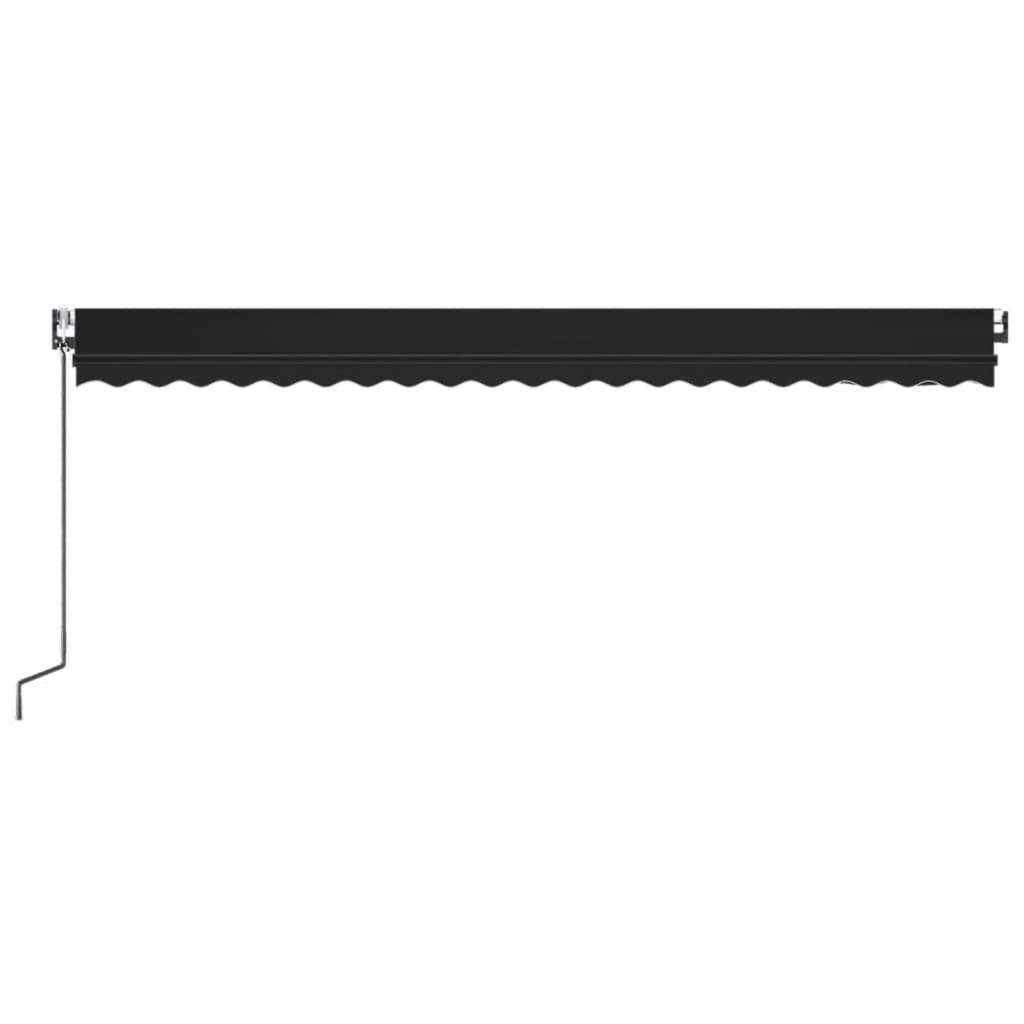 vidaXL Automatische Markise mit LED & Windsensor 500x350 cm Anthrazit