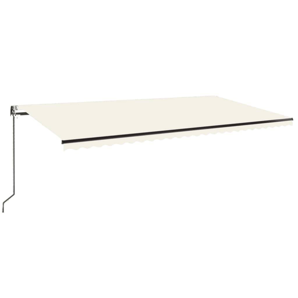 vidaXL Automatische Markise mit LED & Windsensor 600x350 cm Creme