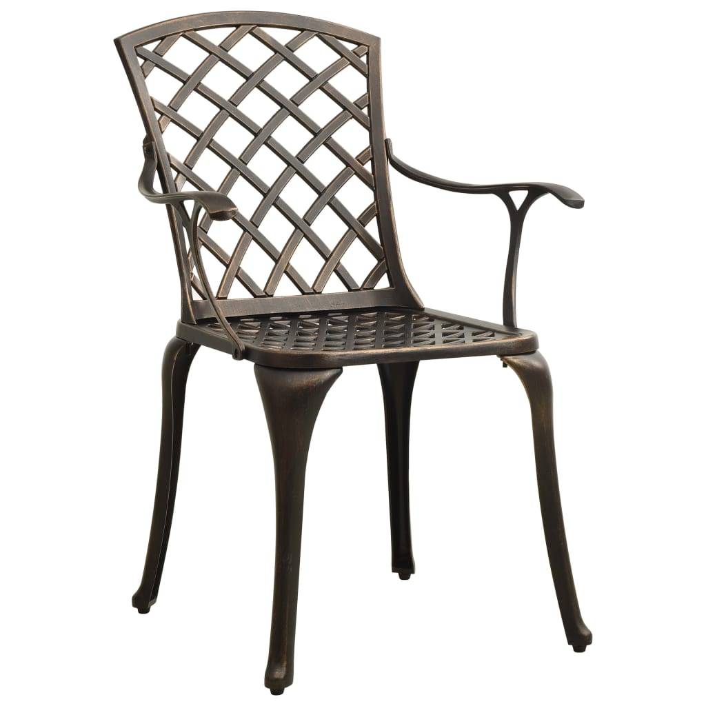 vidaXL 5-tlg. Bistro-Set Aluminiumguss Bronzen