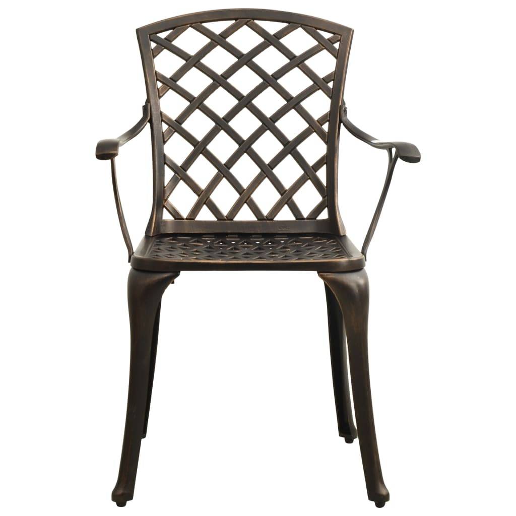 vidaXL 3-tlg. Bistro-Set Aluminiumguss Bronzen