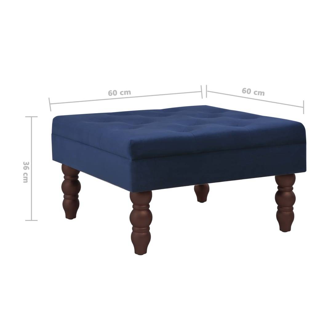 vidaXL Hocker Marineblau 60x60x36 cm Samt