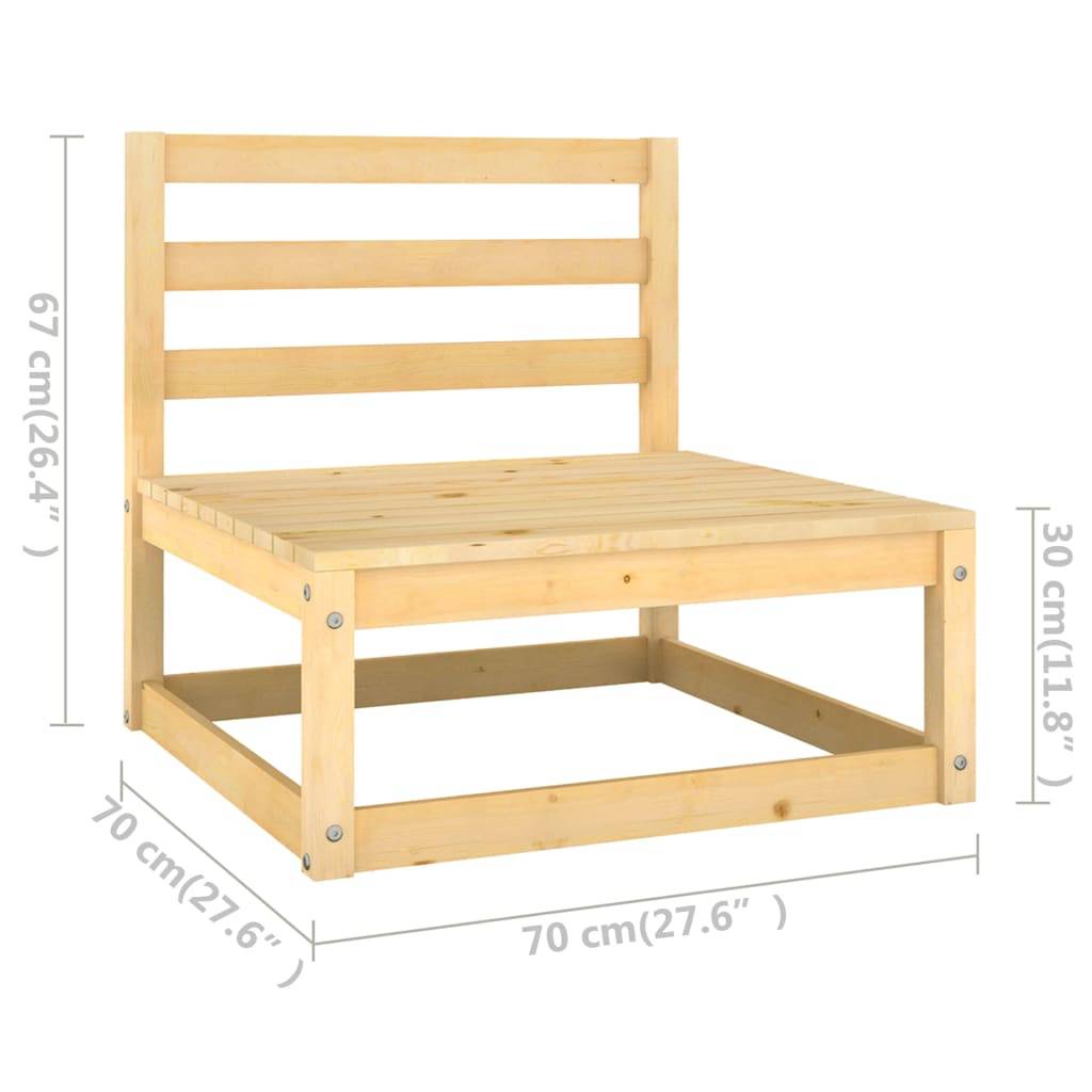 vidaXL 4-tlg. Garten-Lounge-Set mit Kissen Kiefer Massivholz