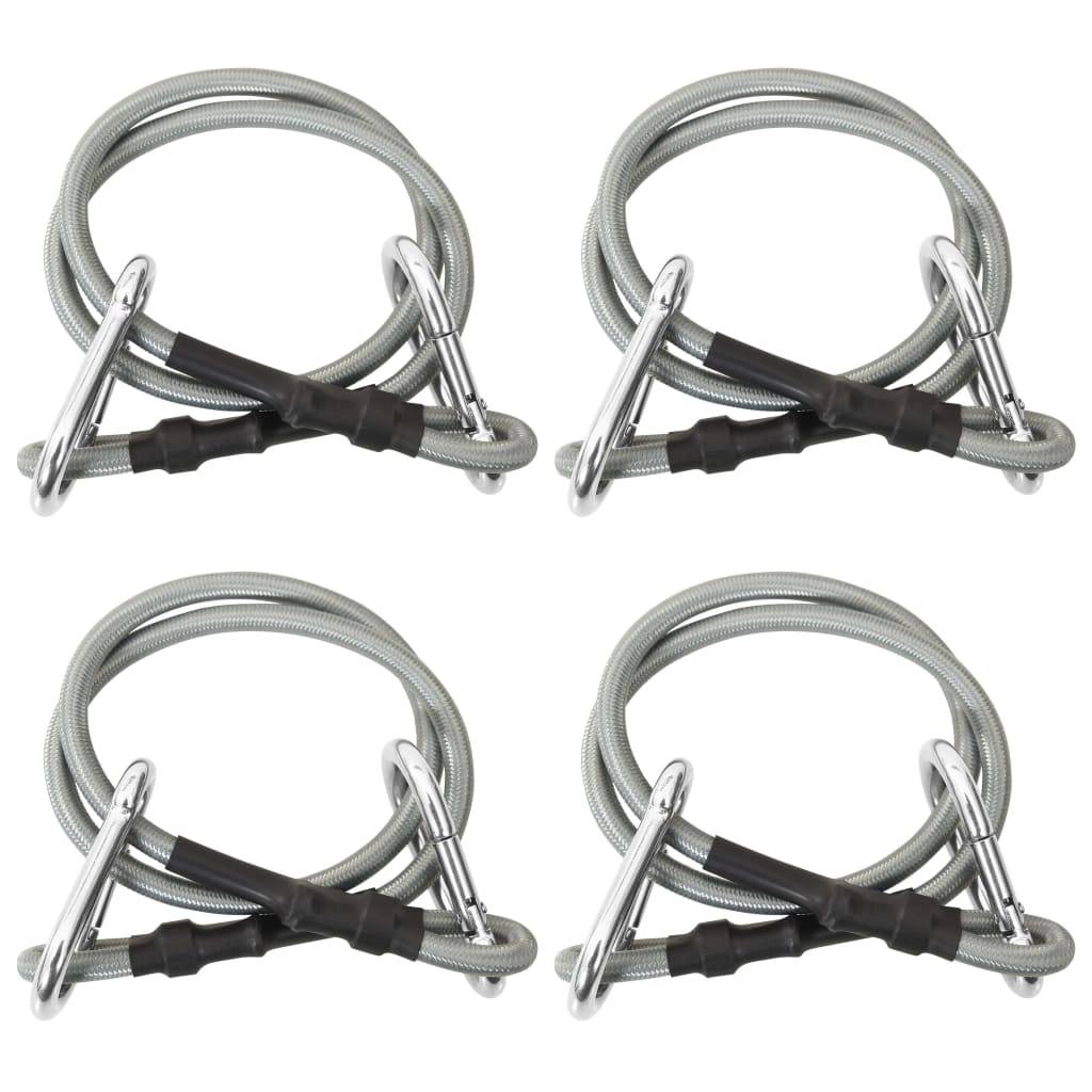 vidaXL Seile mit Karabiner 4 Stk. Gummi