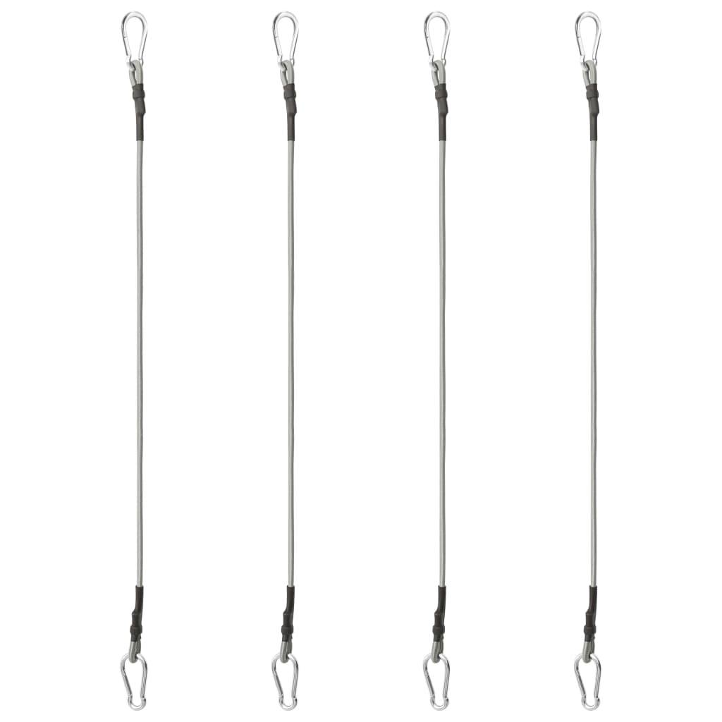 vidaXL Seile mit Karabiner 4 Stk. Gummi