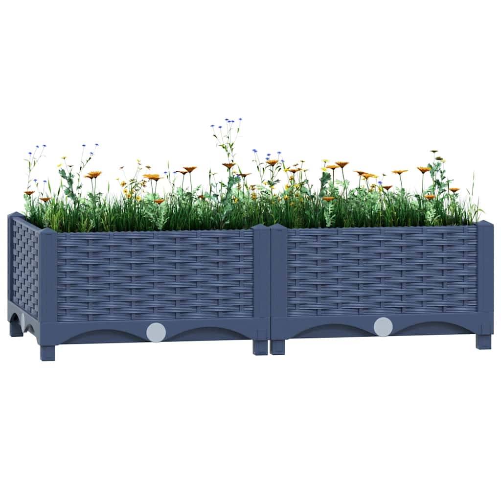 vidaXL Hochbeet 80x40x23 cm Polypropylen