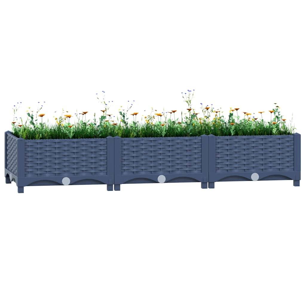 vidaXL Hochbeet 120x40x23 cm Polypropylen