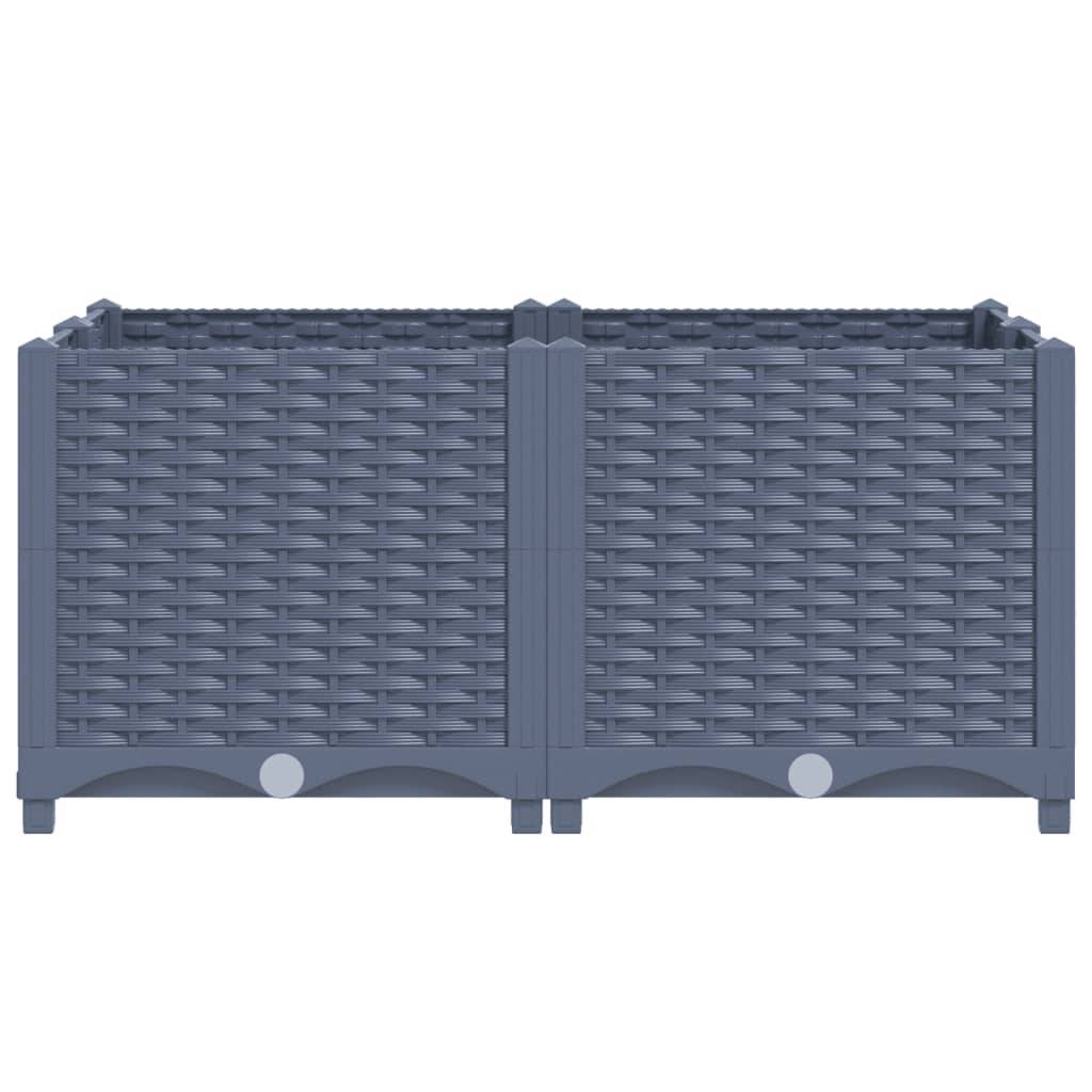 vidaXL Hochbeet 80x80x38 cm Polypropylen