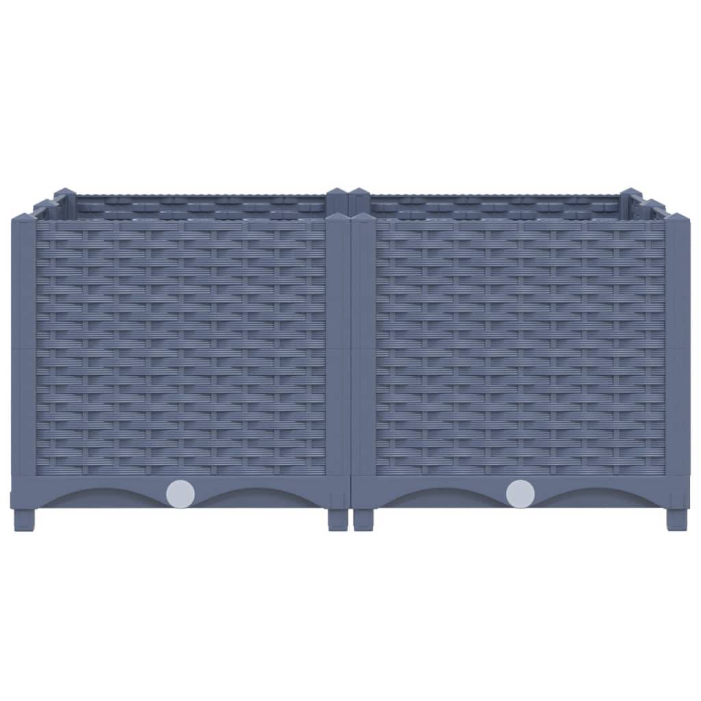 vidaXL Hochbeet 80x80x38 cm Polypropylen
