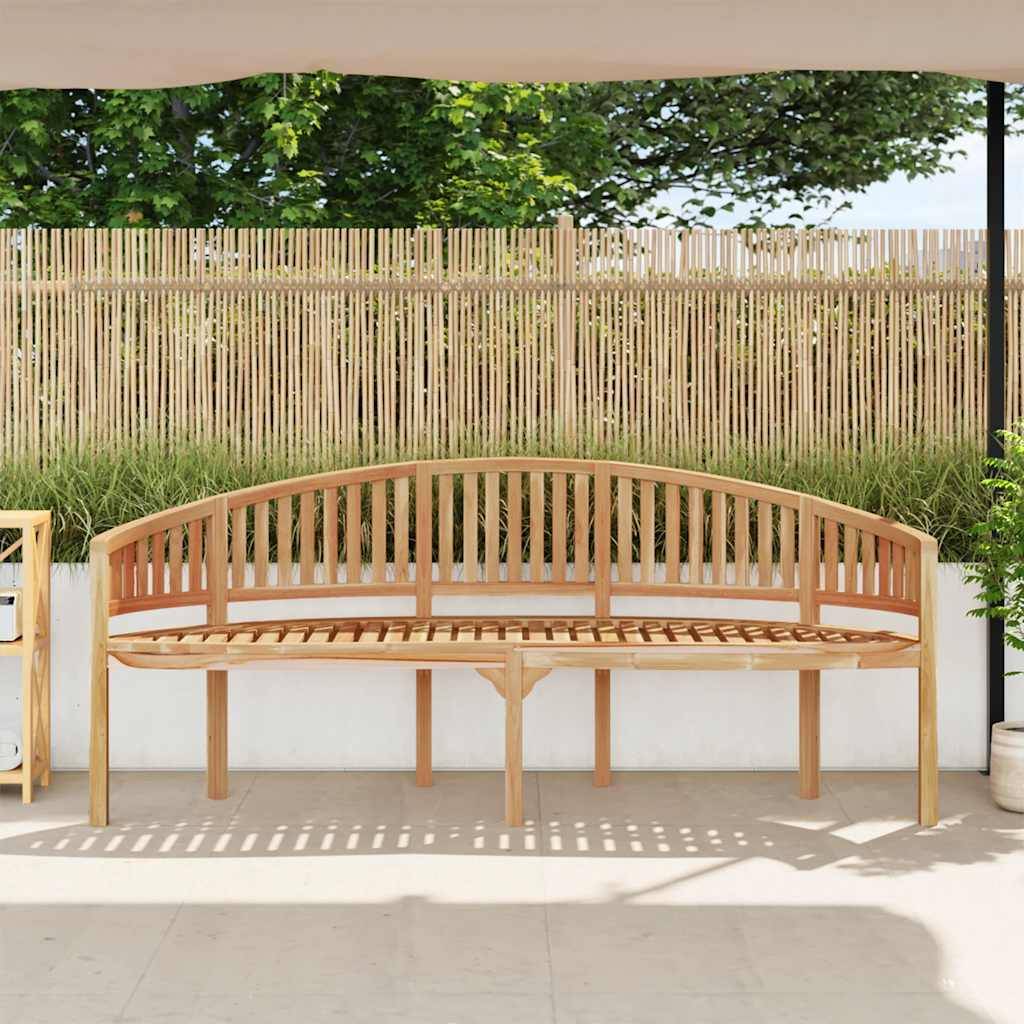 vidaXL Bananenbank 200 cm Massivholz Teak