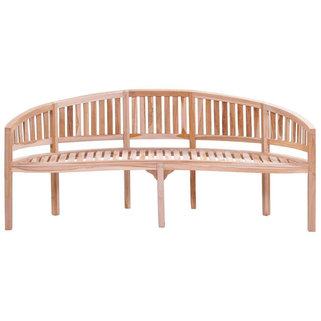 vidaXL Bananenbank 200 cm Massivholz Teak