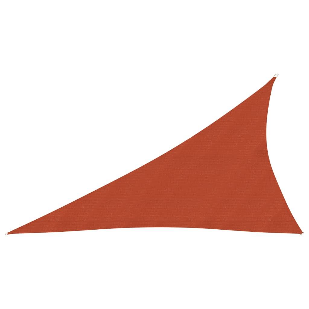 vidaXL Sonnensegel 160 g/m² Terrakottarot 3x4x5 m HDPE