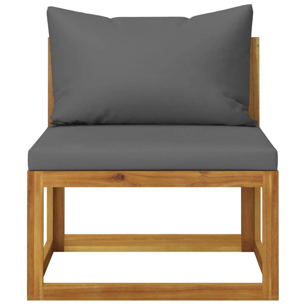 vidaXL 3-tlg. Garten-Lounge-Set mit Kissen Massivholz Akazie
