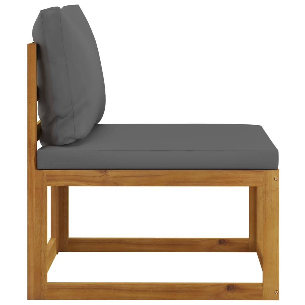 vidaXL 3-tlg. Garten-Lounge-Set mit Kissen Massivholz Akazie