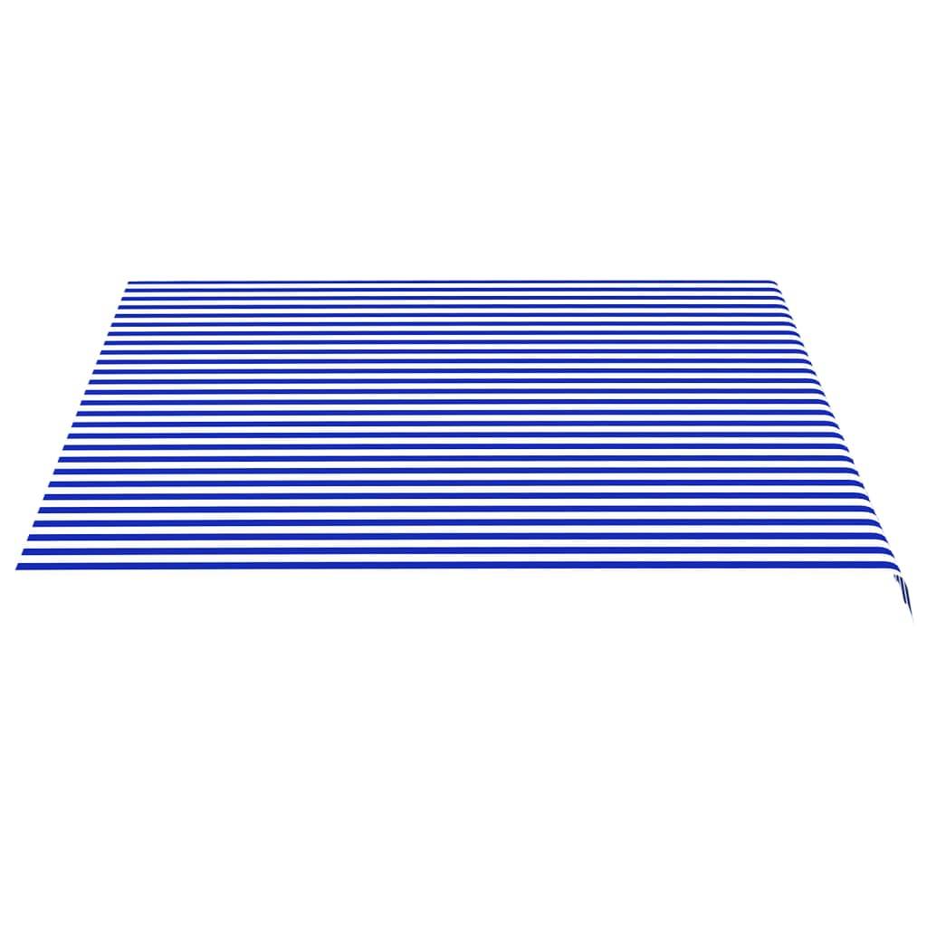 vidaXL Markisenbespannung Blau und Weiß 4x3,5 m