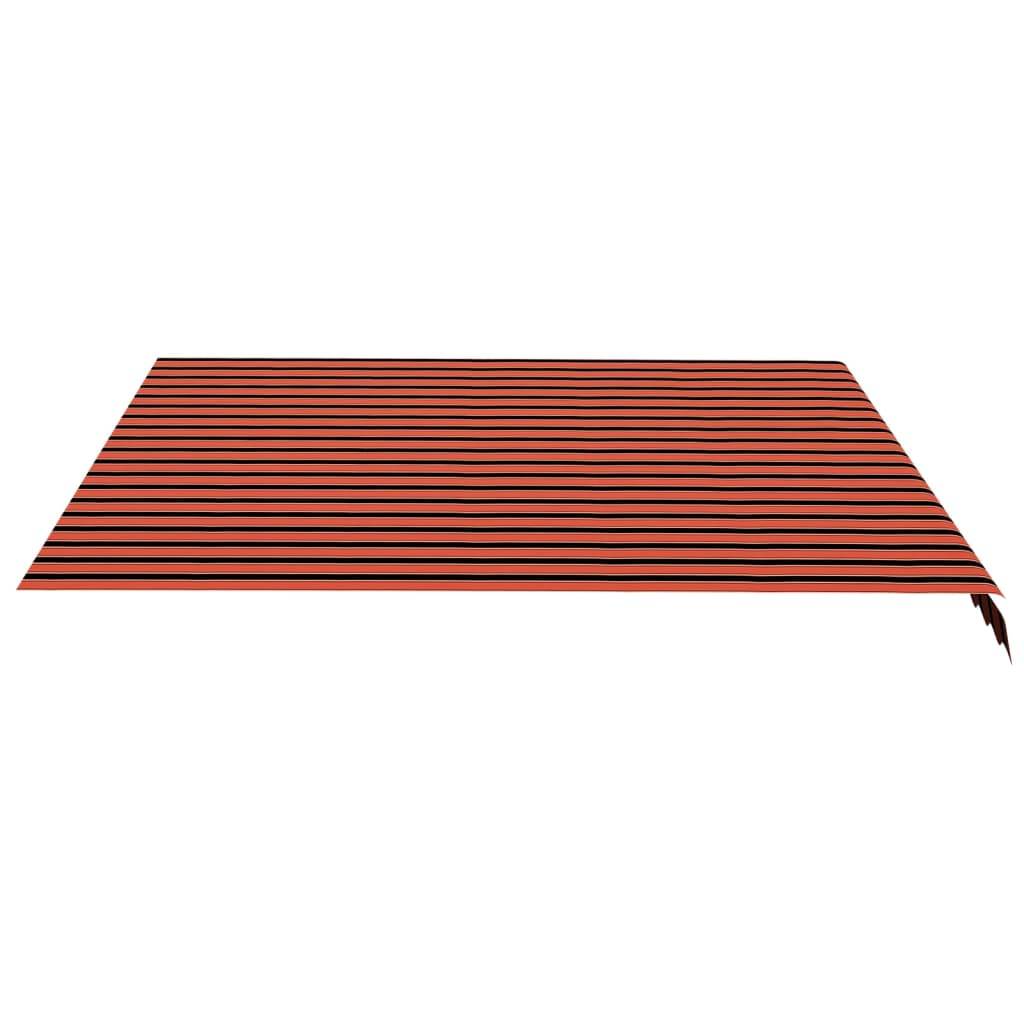 vidaXL Markisenbespannung Orange und Braun 4,5x3,5 m