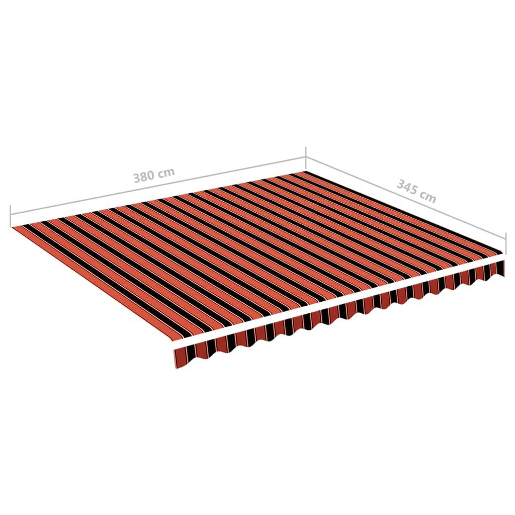 vidaXL Markisenbespannung Orange und Braun 4x3,5 m