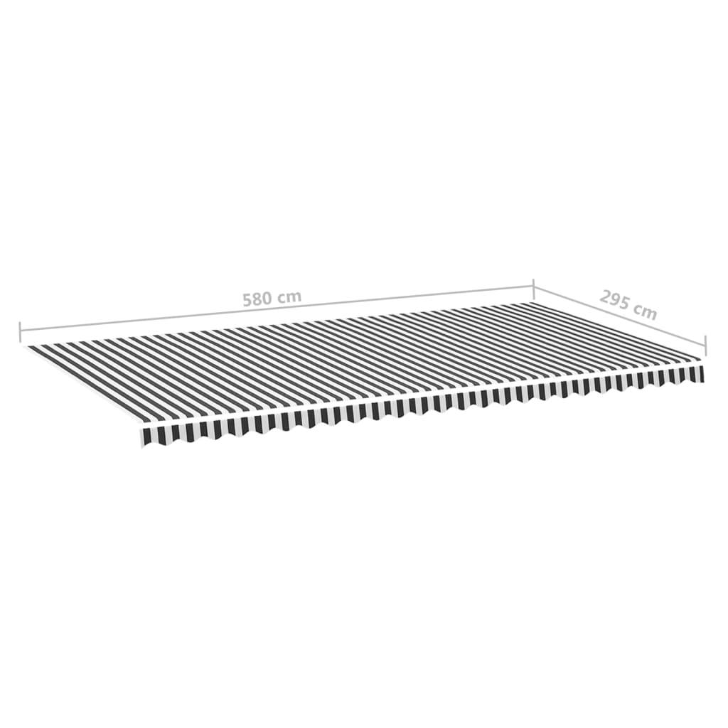 vidaXL Markisenbespannung Anthrazit und Weiß 6x3 m