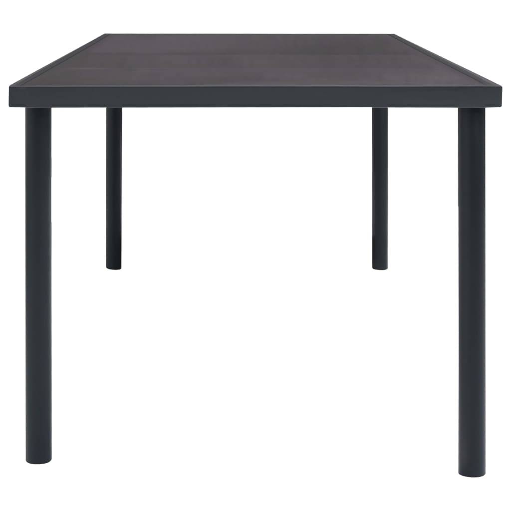 vidaXL Outdoor-Esstisch Anthrazit 190x90x74 cm Stahl