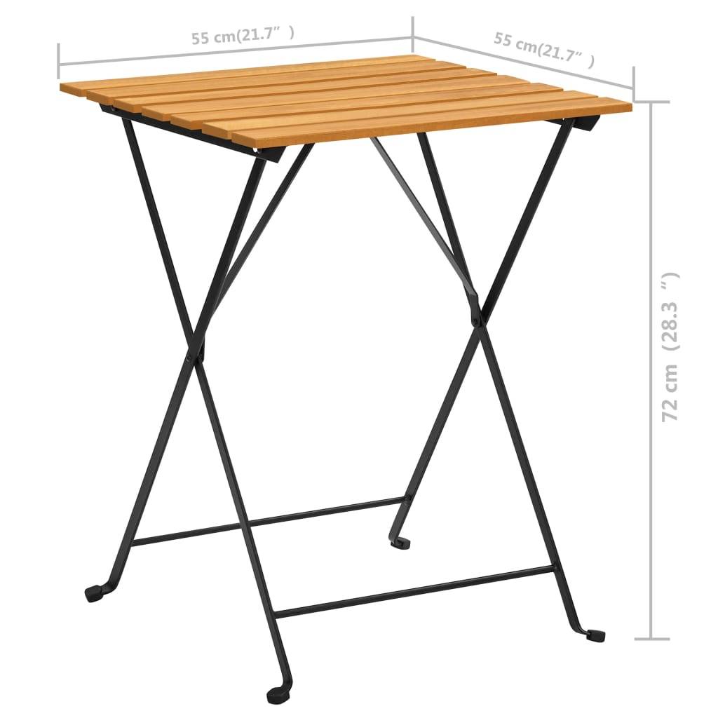 vidaXL 3-tlg. Bistro-Set Klappbar Massivholz Akazie
